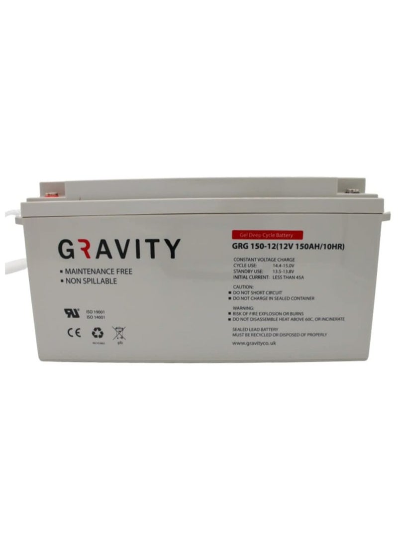 Gravity - GRAVITY GEL Deep Cycle Battery For Solar And Wind Energy Systems And UPS (150Ah) - Image 1