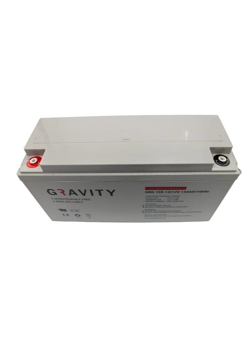 Gravity - GRAVITY GEL Deep Cycle Battery For Solar And Wind Energy Systems And UPS (150Ah) - Image 1