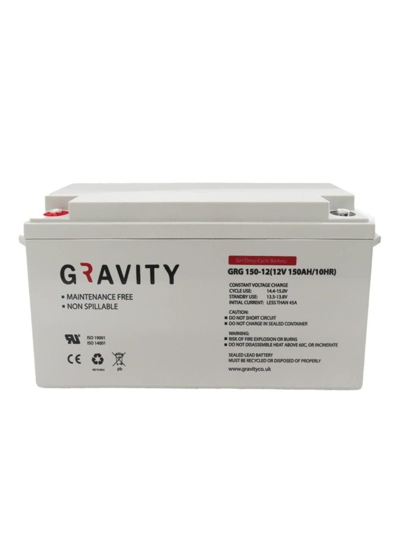 Gravity - GRAVITY GEL Deep Cycle Battery For Solar And Wind Energy Systems And UPS (150Ah) - Image 1
