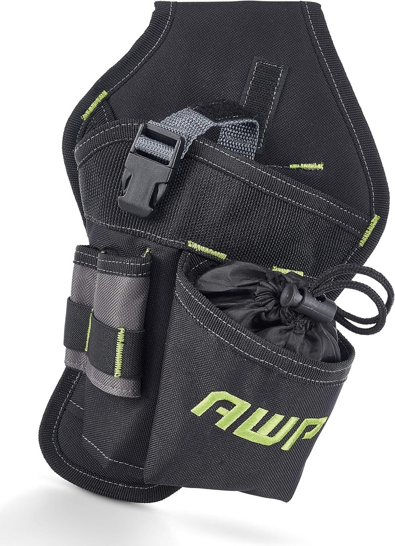 AWP Electrician Tool Pouch, Premium Professional Multi-Pocket Utility Bag Organizer, Durable Leather Work Pouch for Men’s Tool Belts and Construction Jobs, 1LC-412-RL-3 - Image 4