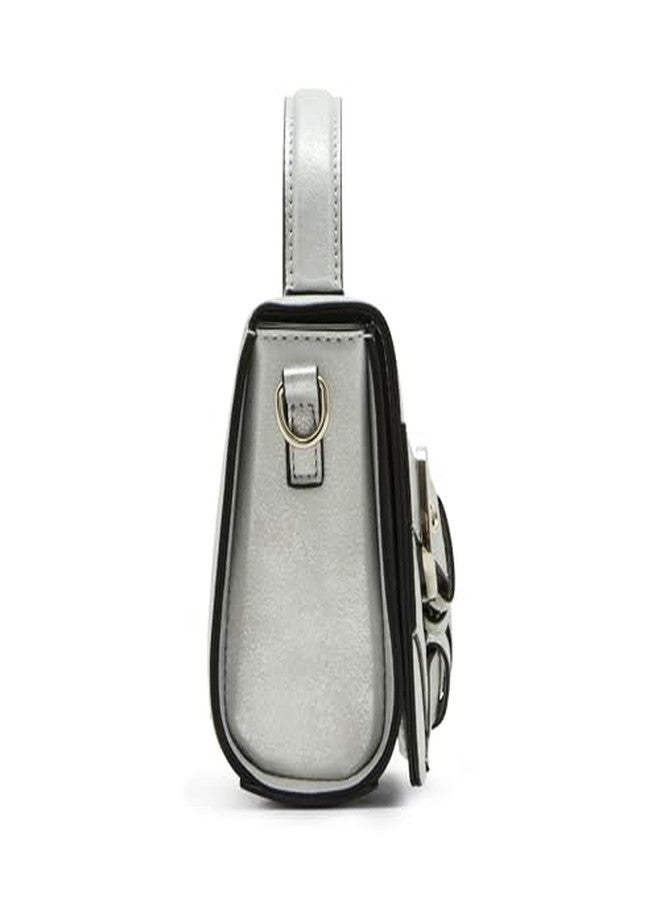 Madden Girl Brigitte Top Handle Bag, Silver - Image 5