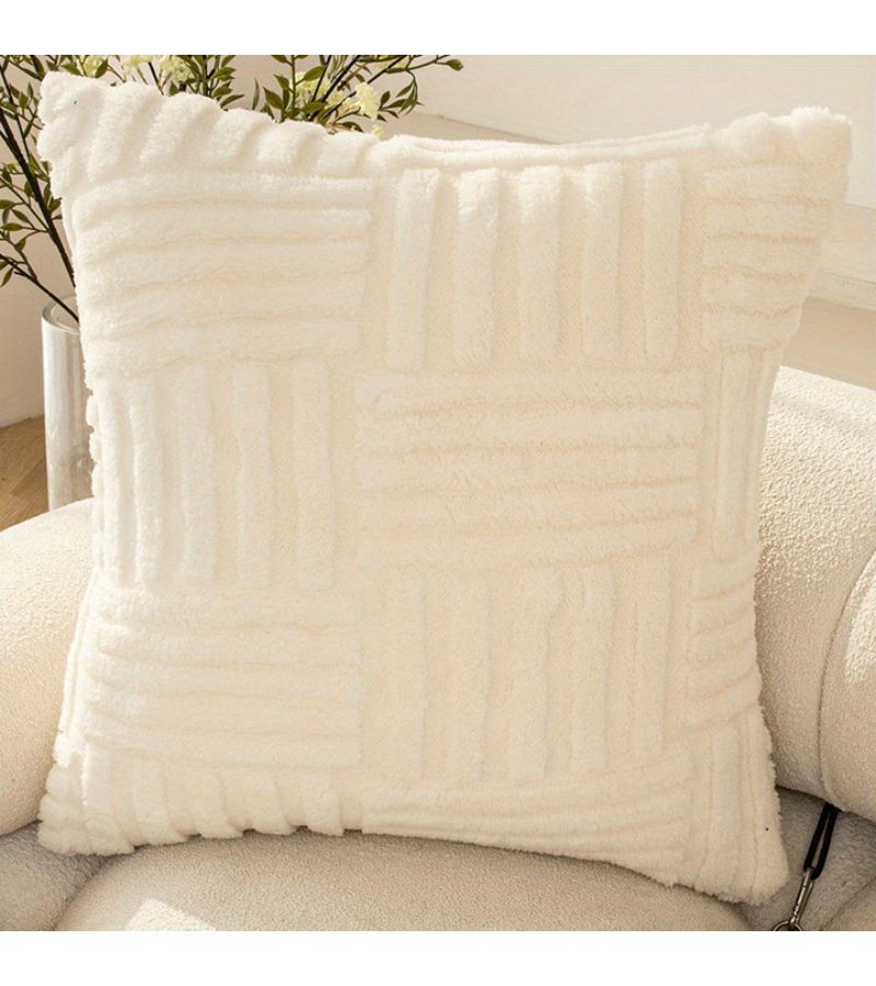 Plush Green Pillowcase Double Sided Shu Velveteen 19.69 Inch Sofa Bedside Cushion - Image 4