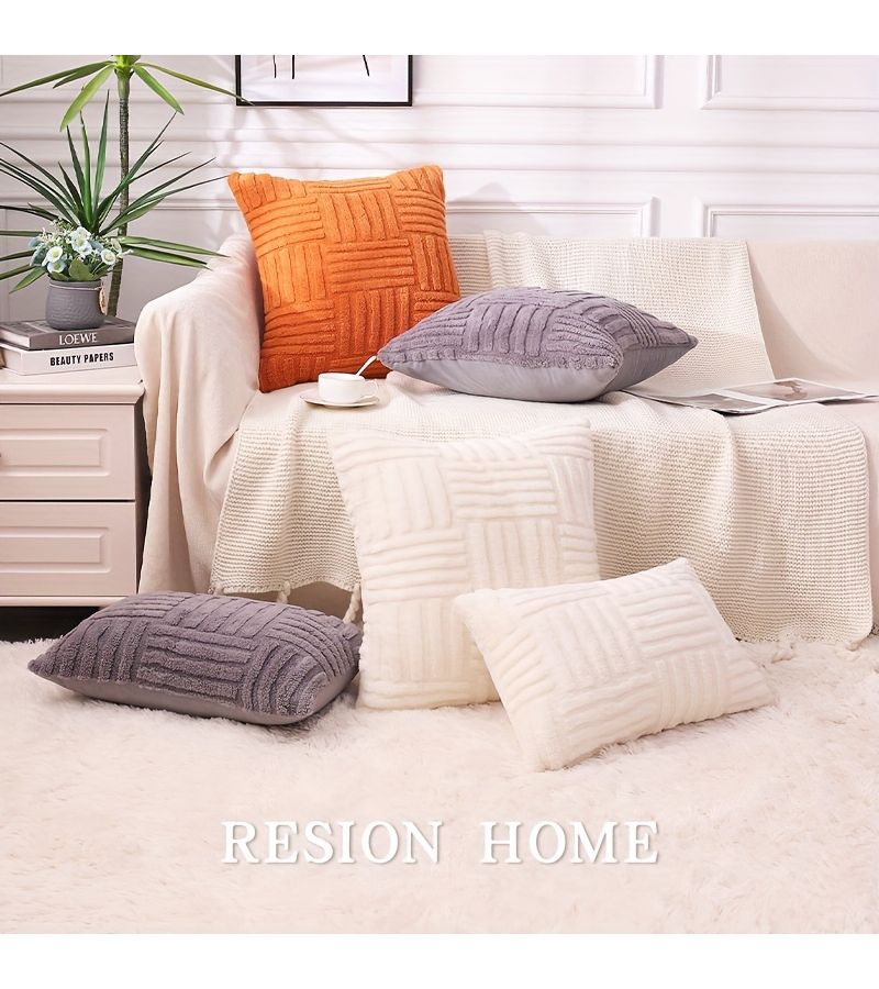 Plush Green Pillowcase Double Sided Shu Velveteen 19.69 Inch Sofa Bedside Cushion - Image 2