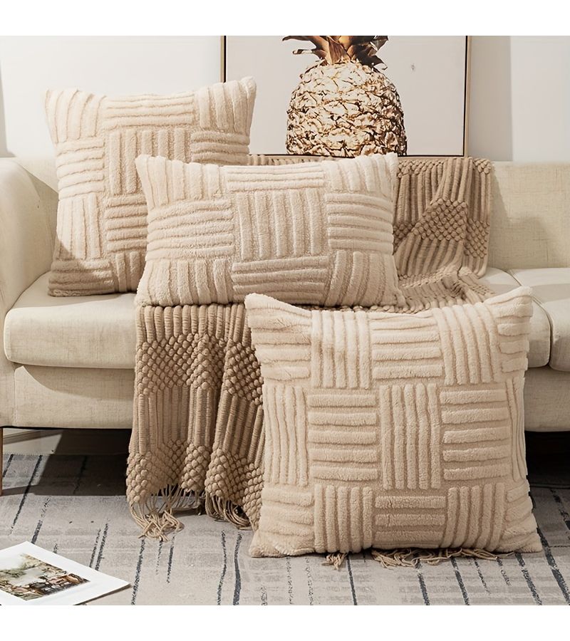 Plush Green Pillowcase Double Sided Shu Velveteen 19.69 Inch Sofa Bedside Cushion - Image 3