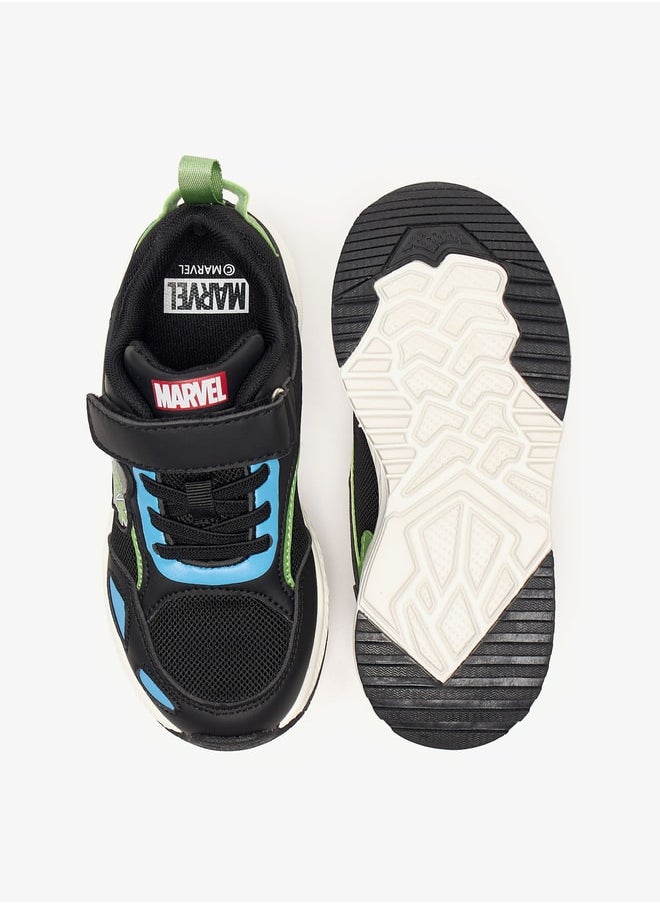 MARVEL - Marvel Hulk Detail Sneakers with Hook and Loop Closure - Image 1