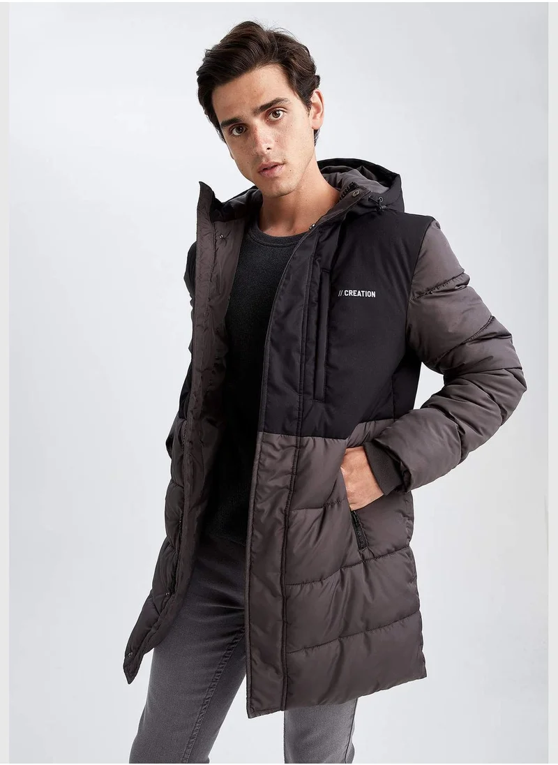 DeFacto Man Slim Fit Hooded Coat