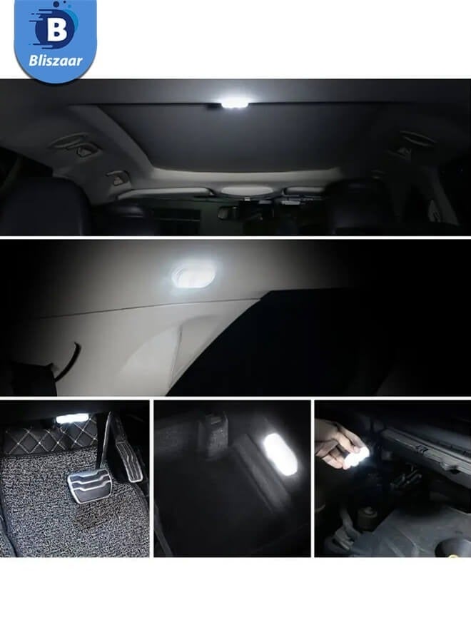 أضواء داخلية للسيارة LED لاسلكية - مصباح سقف قابل لإعادة الشحن عبر USB، ضوء قراءة اليد وضوء الباب للإضاءة الليلية قطعتان - Image 5