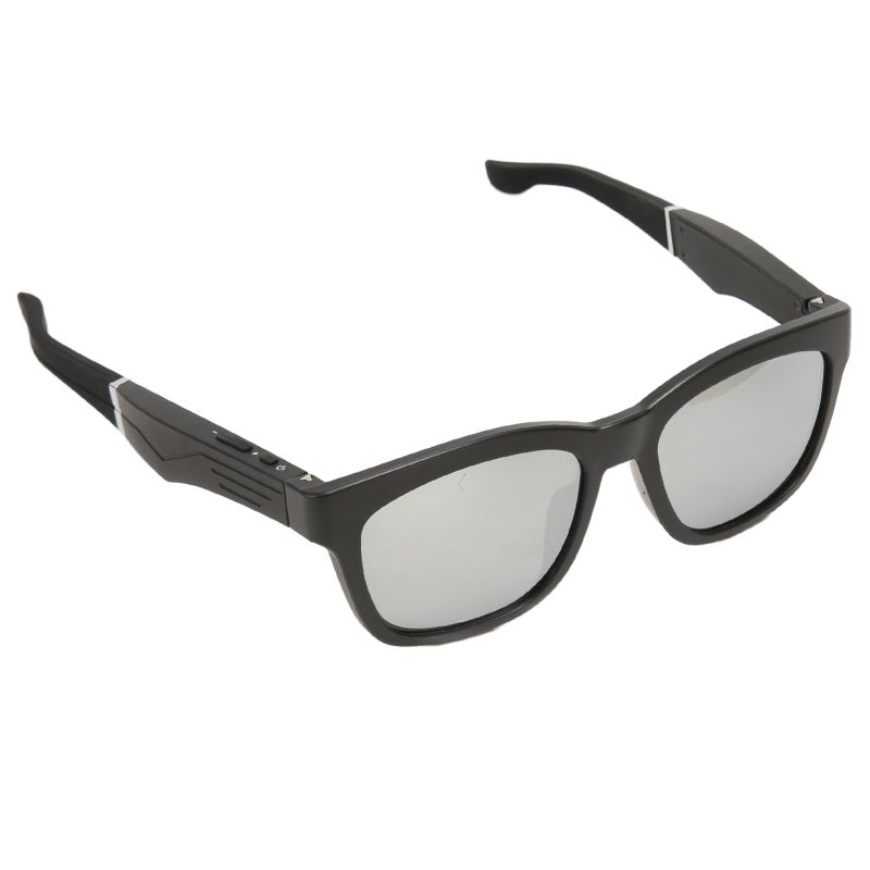 Smart Bluetooth Glasses Wireless Bluetooth Sunglasses Silver Grey Multi Function - Directional Sound Technology for Driving - Image 5