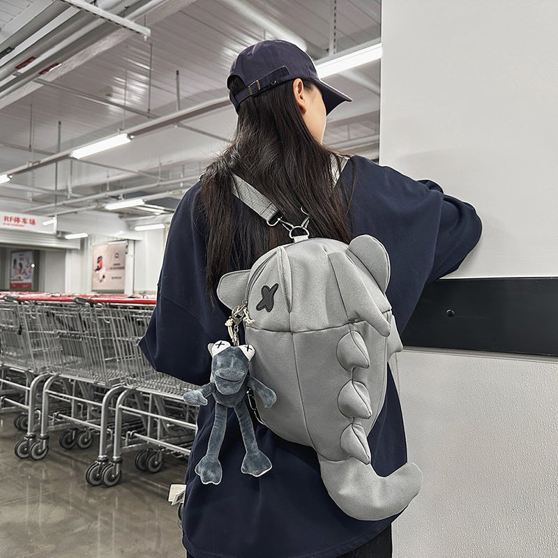 Source Creative Doll Doll Shark Monster Shoulder Bag Men'S New Funny Personalized Student Schoolbag - Image 2