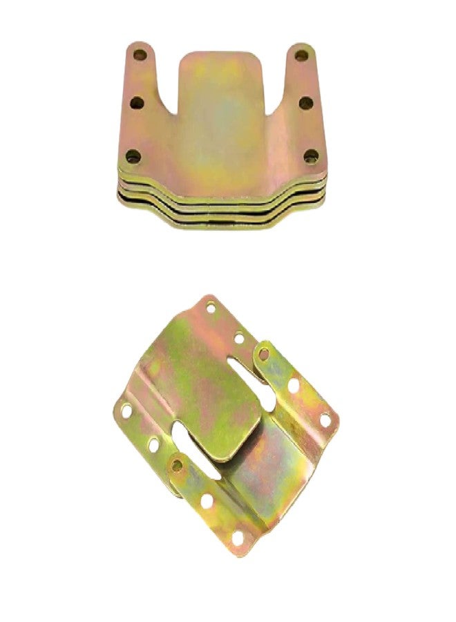 UNIQUELLA 6 Pcs Gold L Shape Jointer Sofa Connectors Furniture Bracket Metal Sofa Interlocking Sofa Bracket with Mounting Screws - Image 1