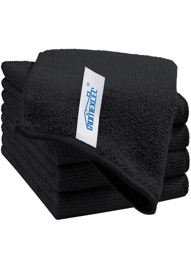 HOMEXCEL Microfiber Cleaning Cloth, Premium Microfiber Towels for Cars, Lint Free, Scratch-Free, Highly Absorbent, Reusable Cleaning Rags for Car, Household, Kitchen, Window(Black,5 - Image 1
