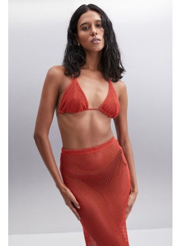GRIMELANGE Eulara Women's Cotton Slim Brick Color Bustier  - Image 4