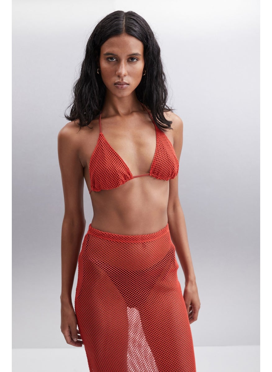 GRIMELANGE - Eulara Women's Cotton Slim Brick Color Bustier - Image 1
