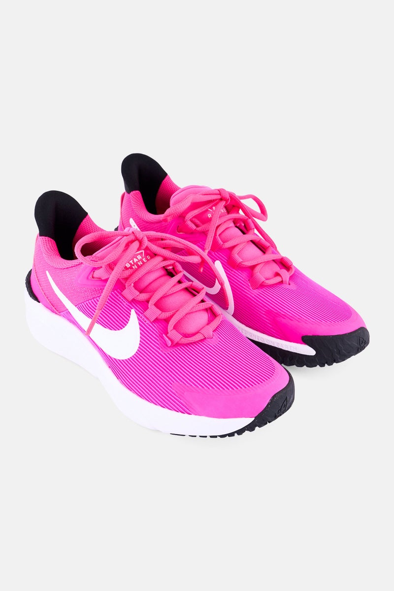 Nike Kids Girl Lace Up Running Shoes, Multicolor  - Image 1