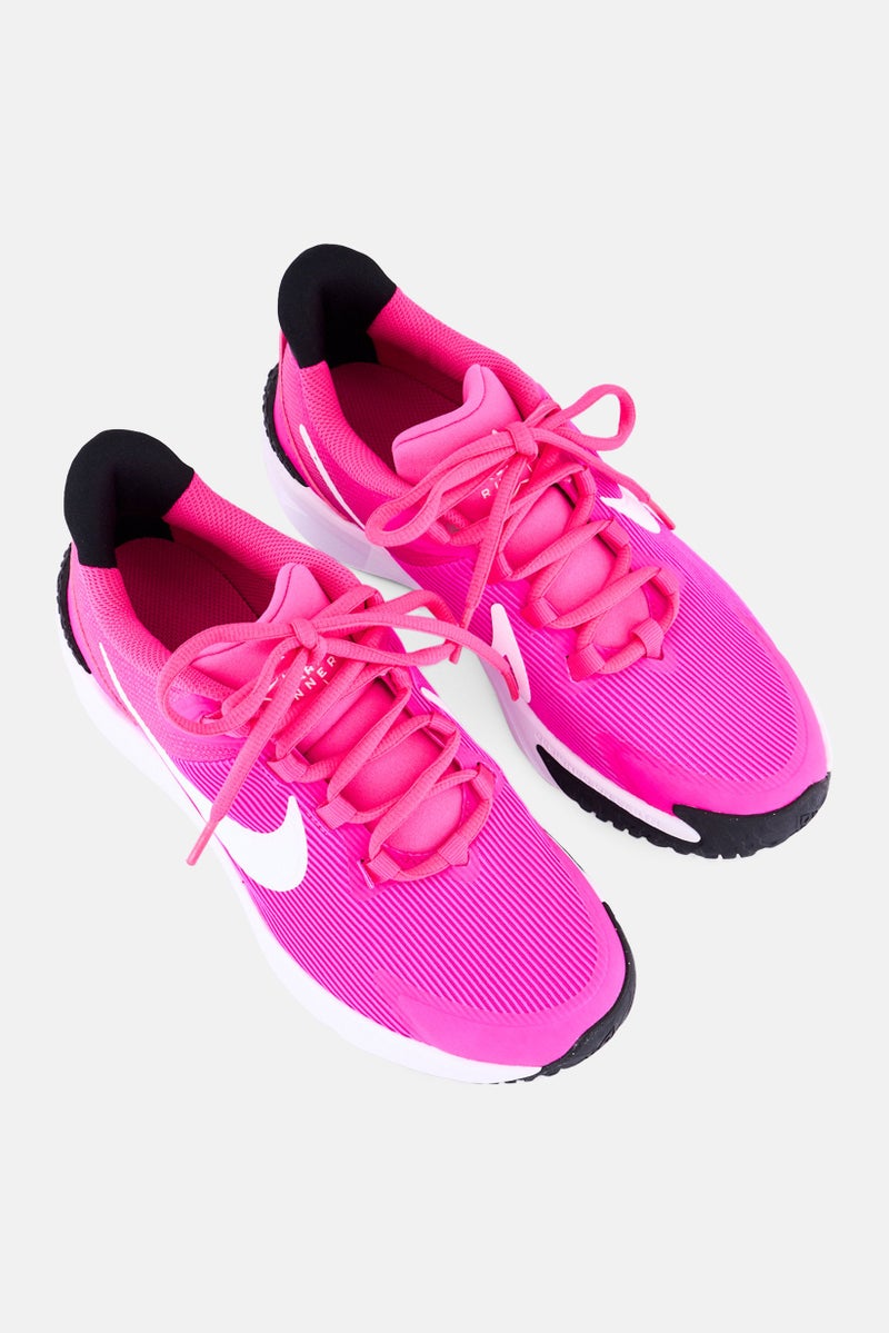 Nike Kids Girl Lace Up Running Shoes, Multicolor  - Image 4