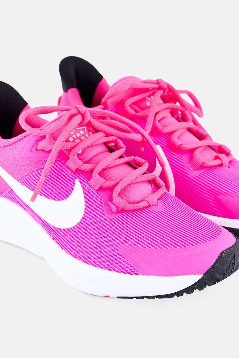 Nike Kids Girl Lace Up Running Shoes, Multicolor  - Image 3