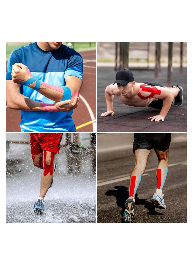 SYOSI - Kinesiology Tape, 2Pcs Waterproof Latex Free Sports Athletic Muscle Tape for Pain Relief, Protects Muscles, Knees, Shoulders - Image 1