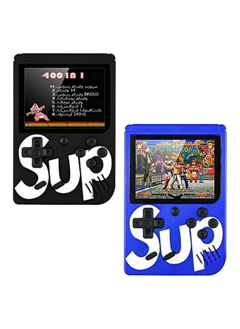 AWH AWH 2 Pack Sup Games Box with 400 in 1 Games Retro Portable Mini Handheld Game Console 3.0 Inch Kids Game Player Black+Red  - Image 2