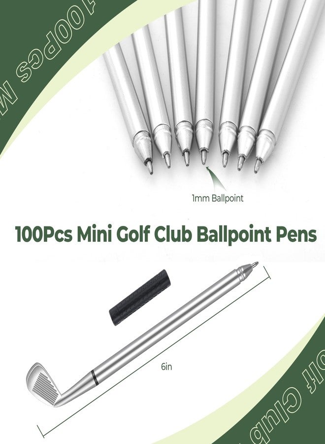 Lnrueg Mini Golf Club Ballpoint Pens 1.0mm 100 Pcs - Bulk Golf Pens for School, Office, Souvenirs, Golfing Club Props, Black Ink - Image 3