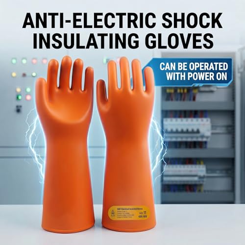 GOL-SIV Electrician Insulated Gloves - Class 2 ASTM Compliant High Voltage Electrical Insulating Rubber Gloves For Men,Electrical Safety Gloves Lineworker - Image 3
