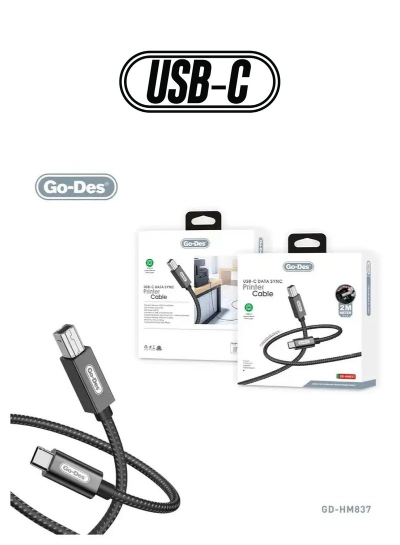 ELTRAZONE Go Desktop GD-HM837 Type-C to USB-B Adapter – Seamless Connection for Printers, Scanners, and Devices