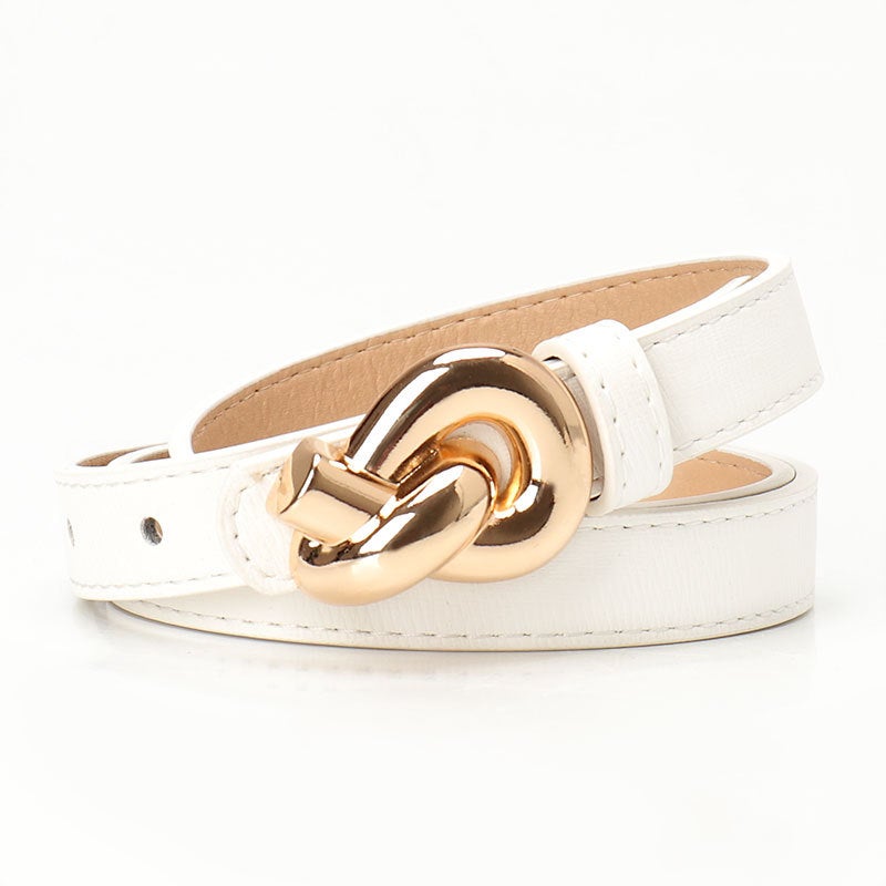 حزام نسائي عصري بسيط على الطراز الكوري باللون الأحمر - Image 2