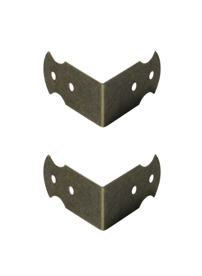 Mcredy Metal L Shaped Corner Guards Mcredy Decorative Box Corner Protectors Corner Edge Guard Antique Bronze Pack of 15 - Image 2
