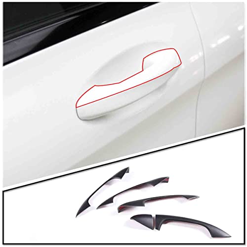 TINKI ABS Matte Black Exterior Door Handle Cover Trim fits for MercedesBenz C GLC W205 20182020 Exterior and Interior Accessories - Image 1