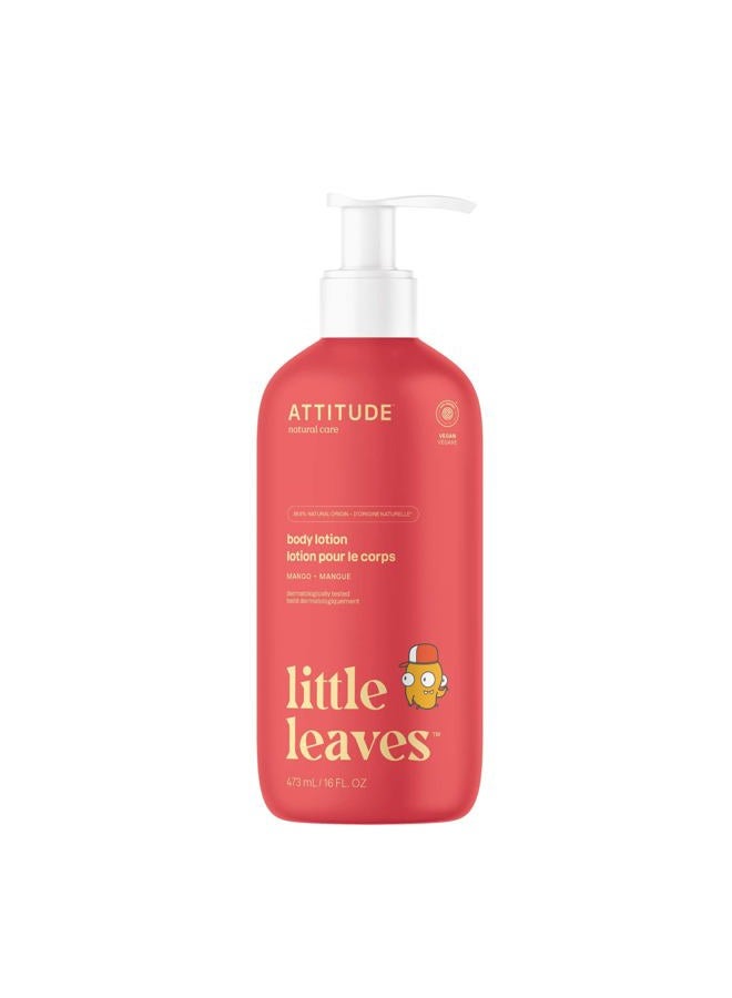 Attitude Body Lotion for Kids, EWG Verifed Moisturizer, Dermatologically Tested, Plant and Mineral Based Cream, Vegan, Mango, 16 Fl Oz - Image 1