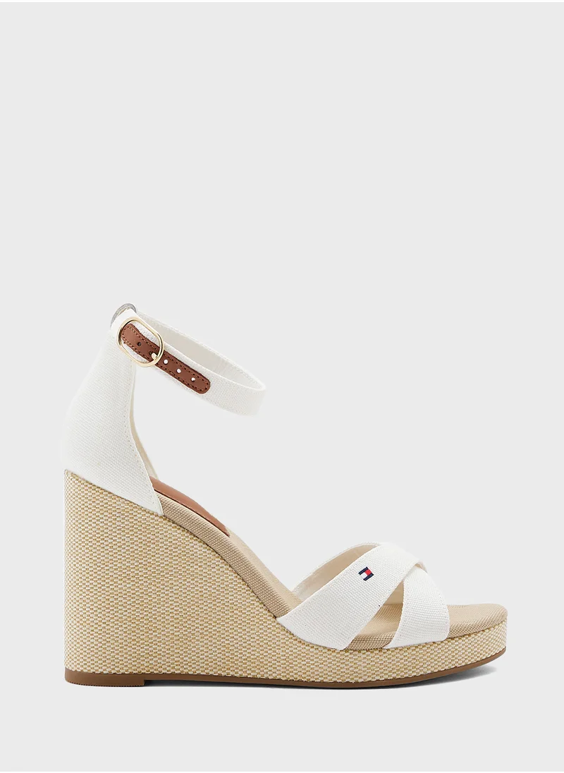 تومي هيلفيغر HIGH WEDGE CRISS CROSS ESPADRILLES