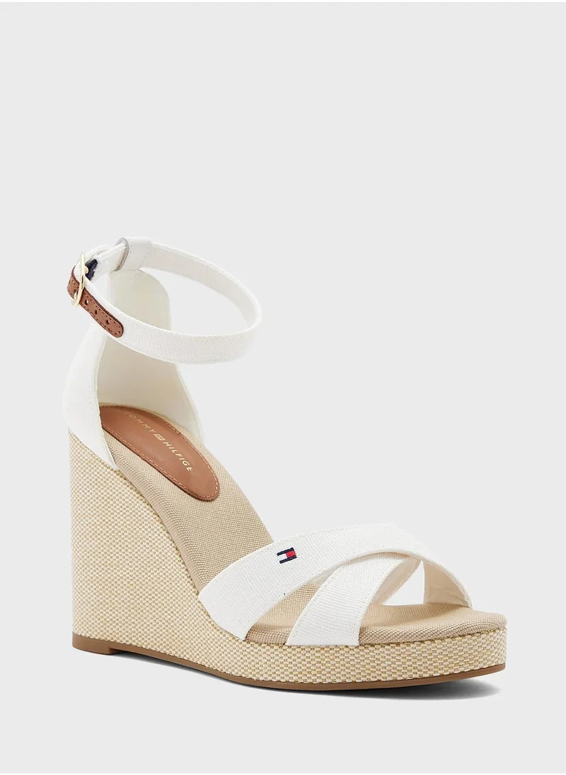 TOMMY HILFIGER HIGH WEDGE CRISS CROSS ESPADRILLES