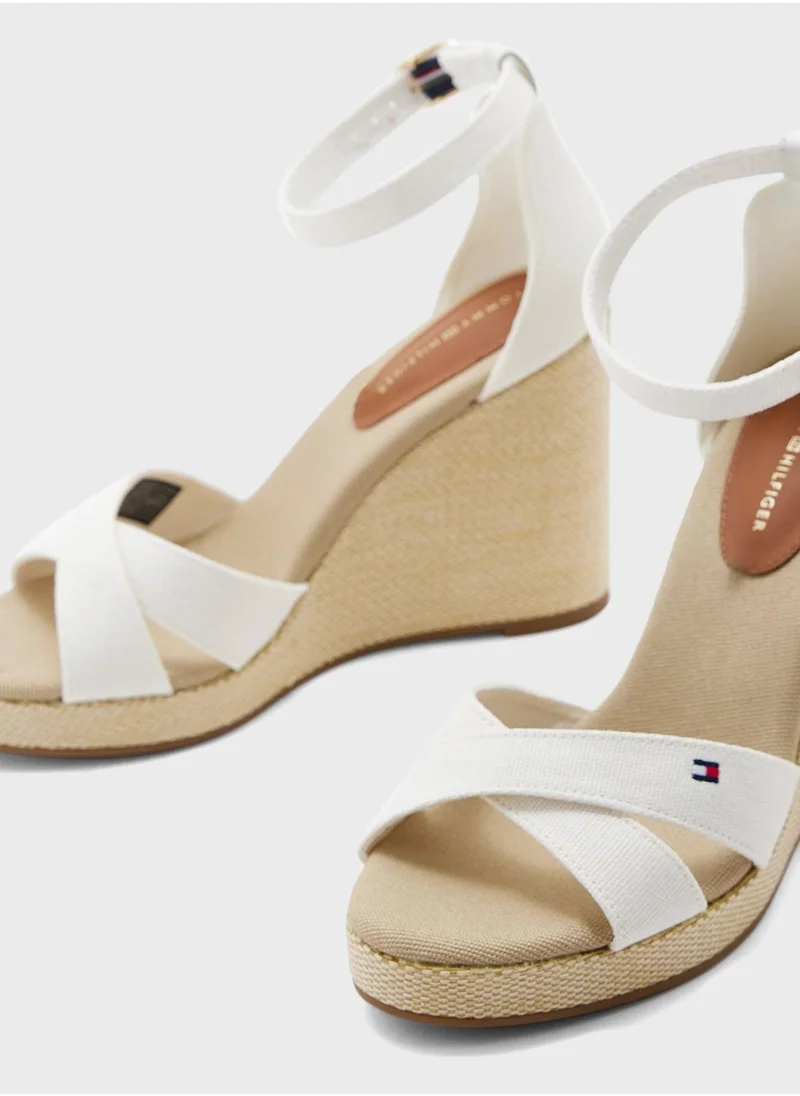 TOMMY HILFIGER HIGH WEDGE CRISS CROSS ESPADRILLES