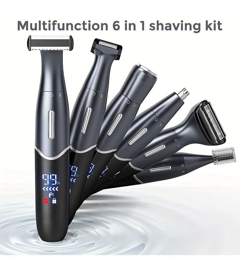 6 In 1 Electric Shaver For Men Women With 4 Comb Attachments Usb C Charging - Image 1