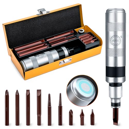 AKM 1/2" Hand Manual Reversible Impact Driver Set Extractor-12 PCS Impact Screwdriver S2 Steel Much More Durable Disengage Rusted Fasteners or Frozen Bolts - Image 1