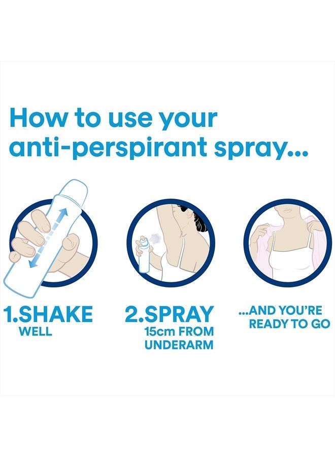 Dove Original Aerosol AntiPerspirant Deodorant 150ml Pack of 3 - Image 2