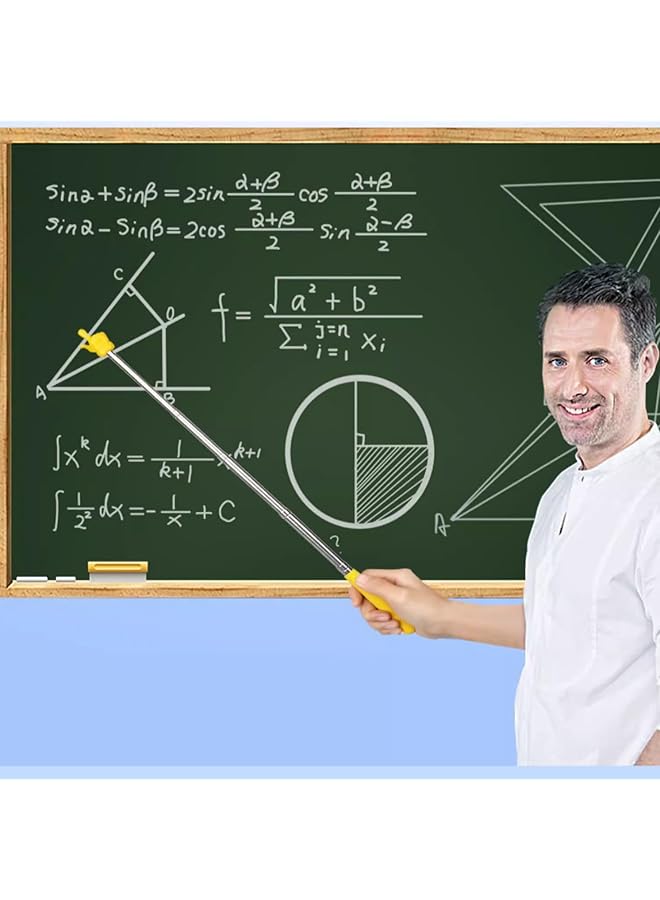 إيروريكس مؤشر المعلم مؤشر التدريس مؤشر اليد قابل للتمديد والسحب والتلسكوب قطعة واحدة باللون الوردي - Image 5