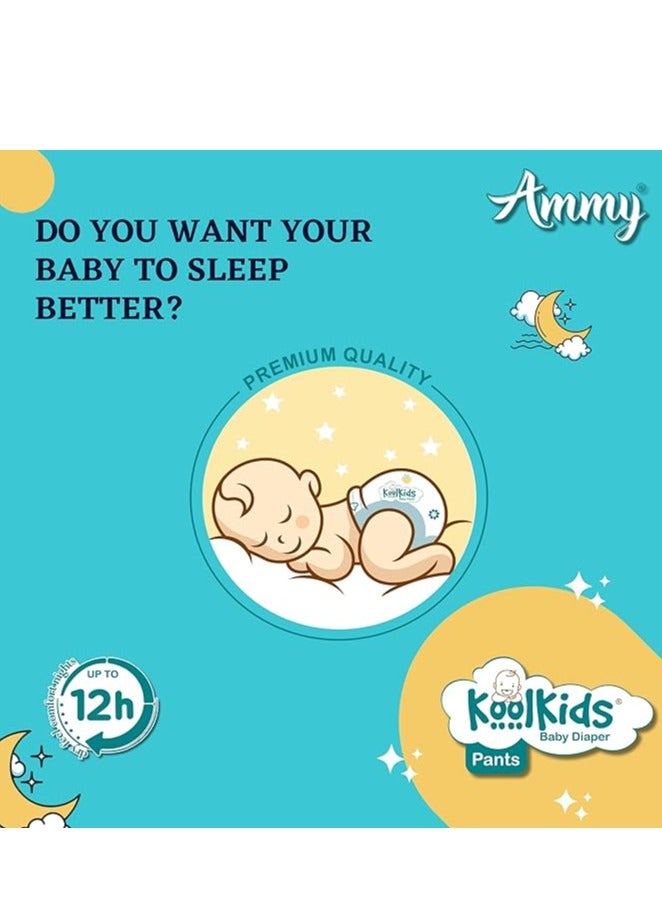 آيمي حفاضات Ammy Koolkids للأطفال، مقاس XL (12 قطعة)، حفاضات مضادة للطفح الجلدي للأطفال، فائقة النعومة، نظام Super Flexi Smart Fit، (12-17 كجم) - Image 2