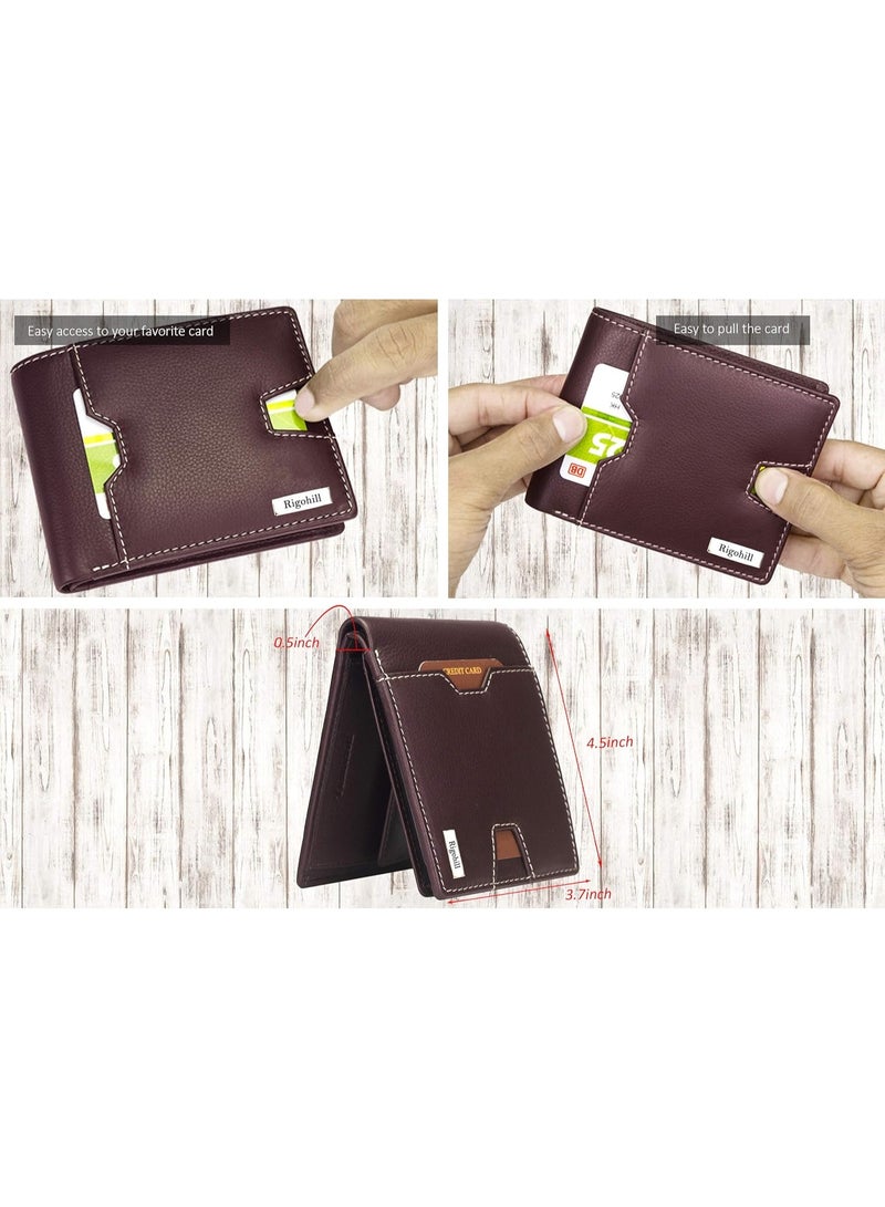 Rigohill Mens Leather Wallet | Leather Wallet for Men | RFID Mens Wallet - Image 4