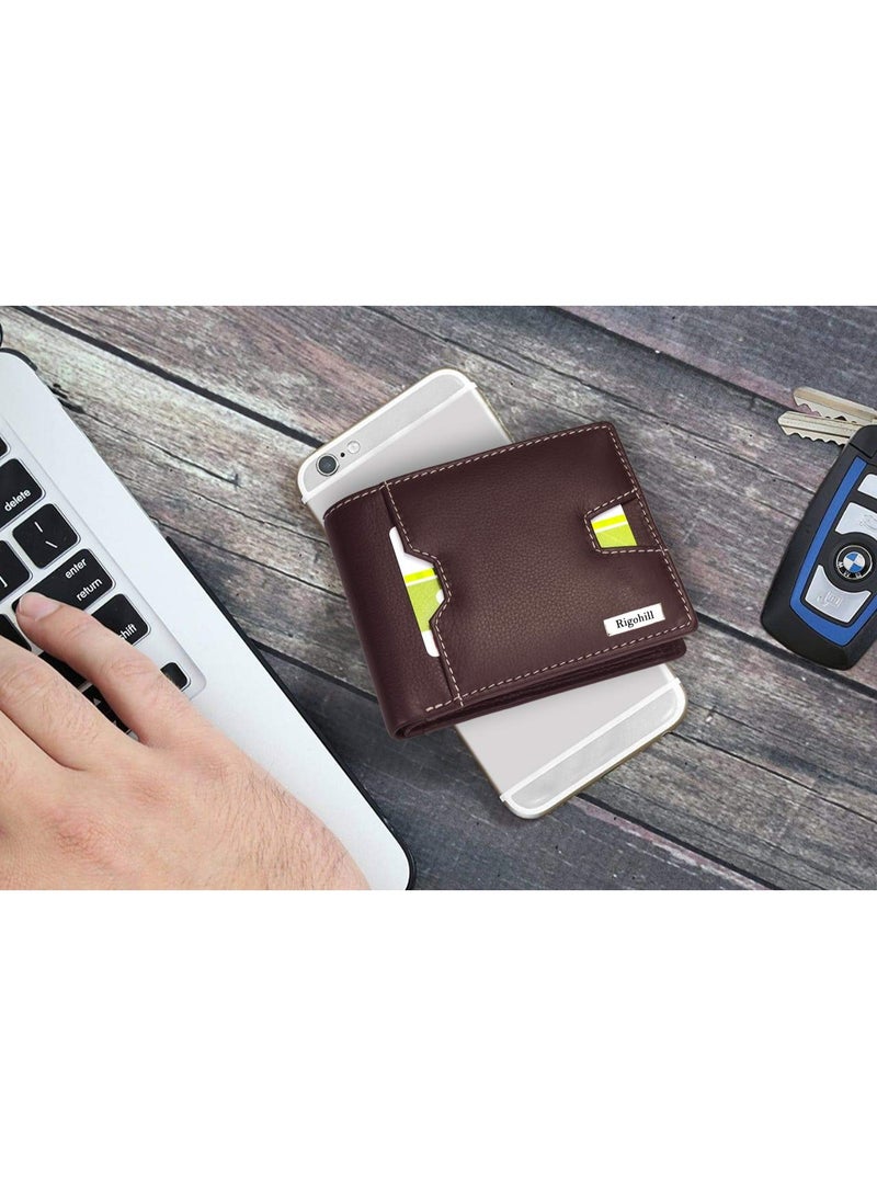 Rigohill Mens Leather Wallet | Leather Wallet for Men | RFID Mens Wallet - Image 5
