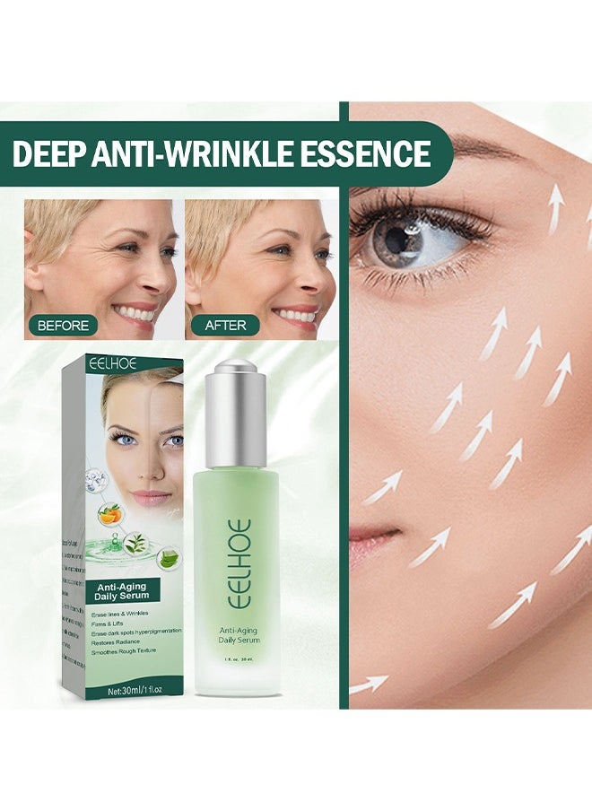 EELHOE Anti-Aging Daily Serum, Advanced Deep Anti Wrinkle Serum, Hyaluronic Acid Serum for Face, Anti-Aging Brightening Face Serum, Anti-Dark Spots and Brightening Serum, Firming, Plumping, Repair, Moisturizing 30ml  - Image 1