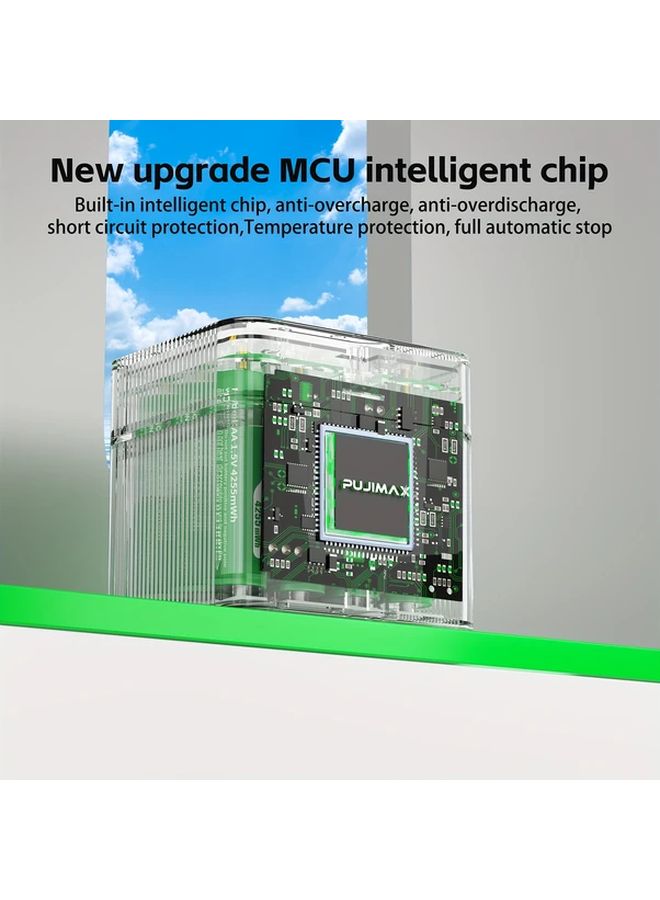 Pujimax 12 Slot AA 1 5V Lithium Ion Battery Charger With 4255mWh High Capacity - Image 4