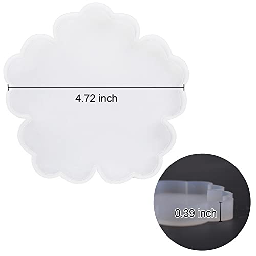RESINWORLD 4 Pack 4 Inch Flower Coaster Molds, Silicone, Glossy, Reusable, for Resin Coasters, Candle Holders - Image 2