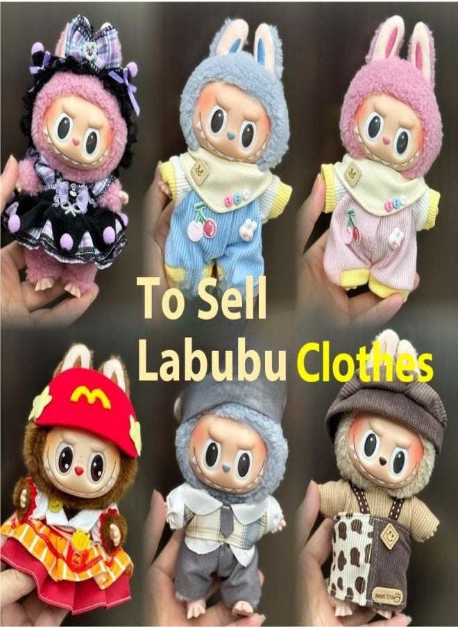 Labubu 17cm Plush Doll Clothing Set for 1st  2nd Generation – Interchangeable Outfits for Hanging Figures (Doll Not Included)  - Image 5