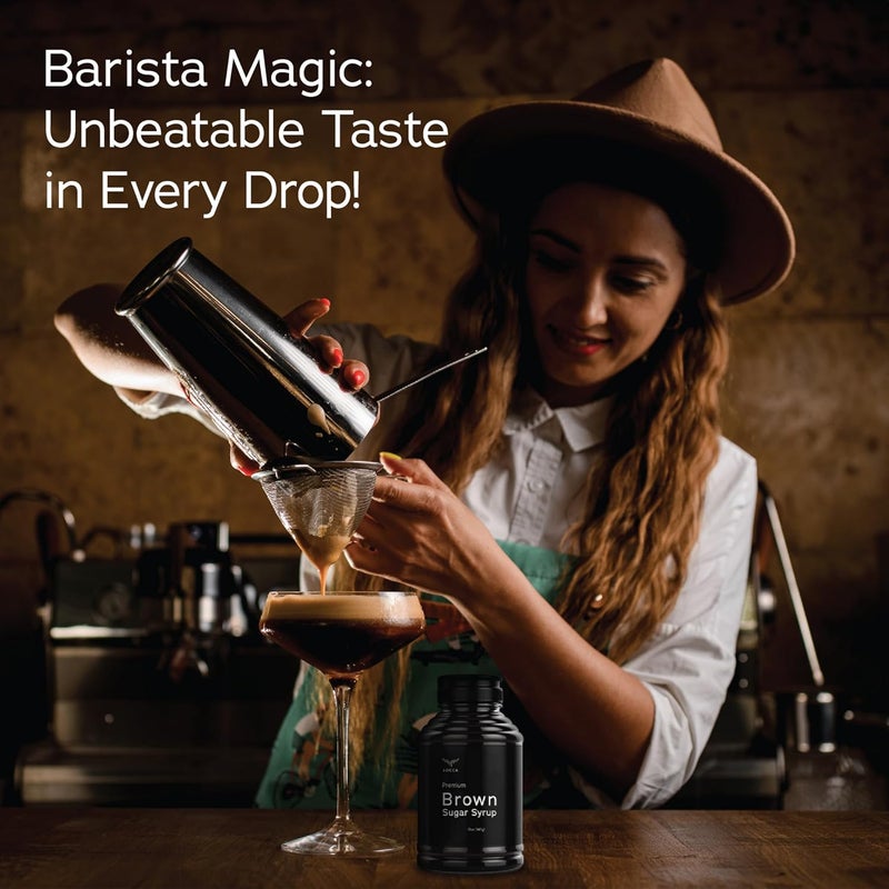 LOCCA Premium Brown Sugar Syrup - 12 Oz Bottle for Boba Tea, Coffee, and Baking - Image 5