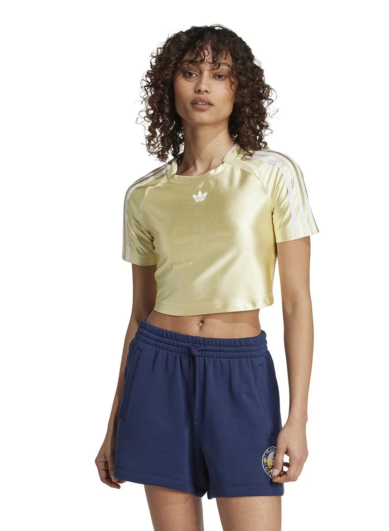 Adidas TEAMGEIST TOP Yellow Originals Women T-SHIRTS