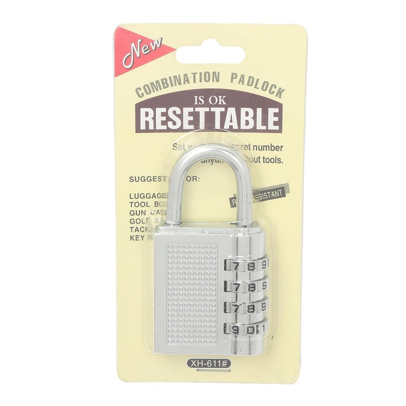 Achiever Solutions 4Digit Medium Combination Pad Lock for Security Safe Pin Password Zinc Alloy Hand Bag Shape Number Combination Lock  - Image 4