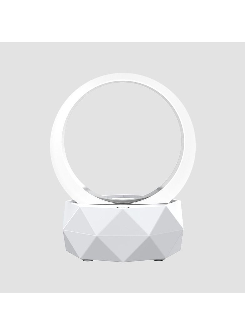 DUNISO Small Wireless Bluetooth Speaker With 7 Colors Light, Fashion Style For Kitchen Desk Bedroom Office Party Outdoor Accessories For iPhone Android White - Image 3
