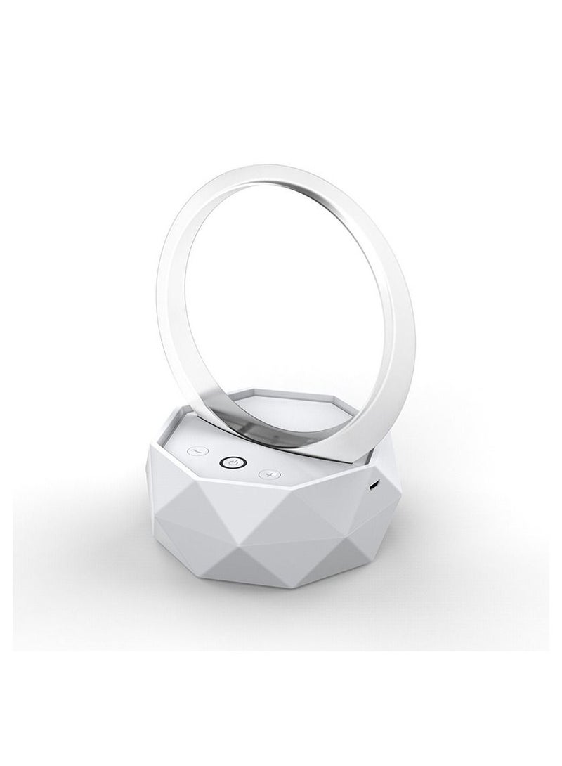 DUNISO Small Wireless Bluetooth Speaker With 7 Colors Light, Fashion Style For Kitchen Desk Bedroom Office Party Outdoor Accessories For iPhone Android White - Image 2