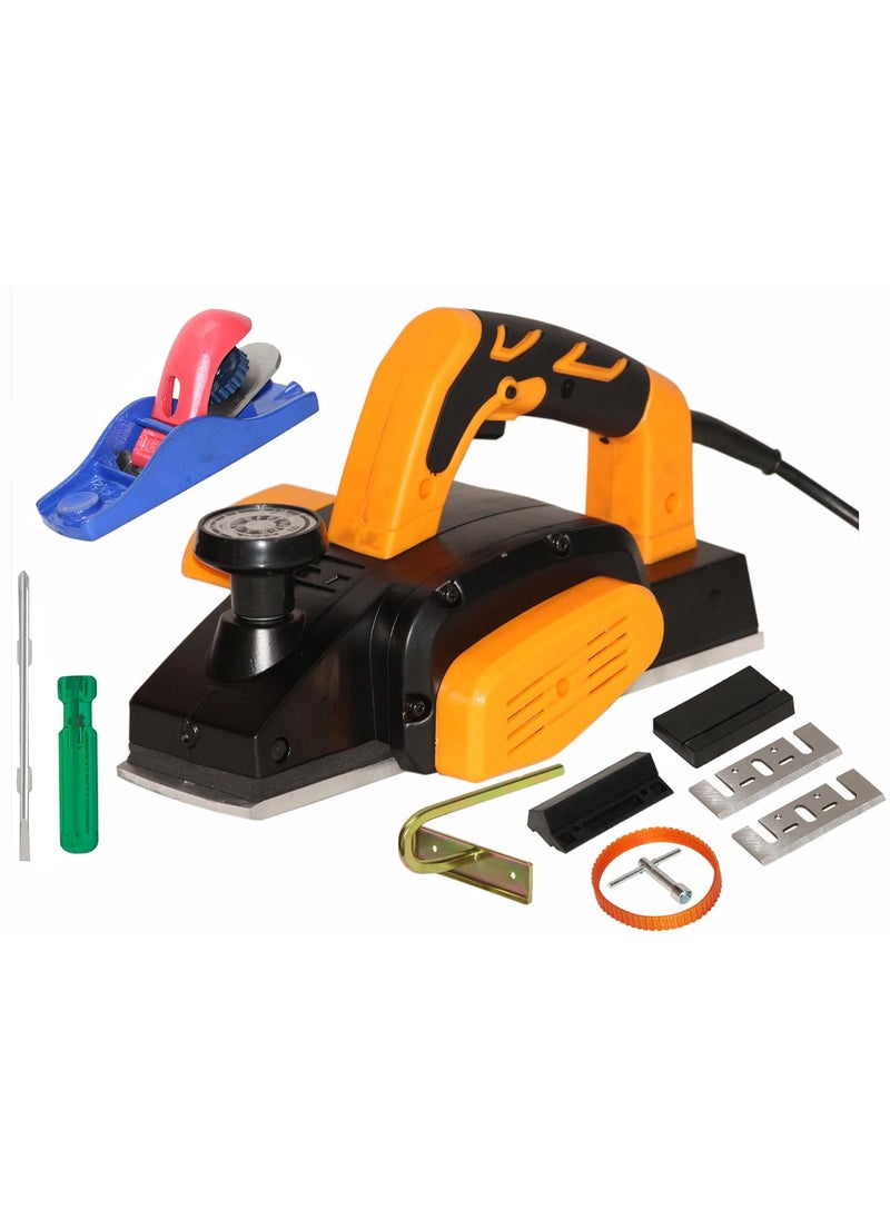 Digital Craft Digital Craft Wood Planer 800W Machine of Carpentry HighPower Electric Planer Professional Woodworking Machine Electric Wood Planer Machine 82mm5Inch Hand Planer6Inch 2 In 1 Screw Driver 