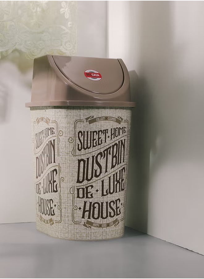 DELCASA - Plastic Dustbin With Lid Multicolor 13L Multicolour 13Liters - Image 1